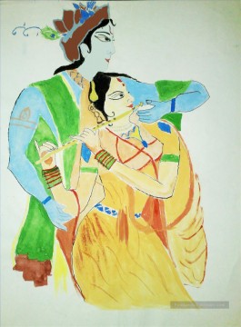 Indienne œuvres - Radha Krishna 40 hindouisme
